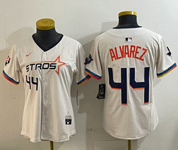 Women's Nike Houston Astros #44 Yordan Alvarez Cream 4(IV) Joint Stitched MLB Jersey