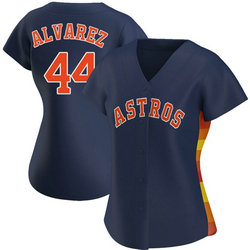 Women's Nike Houston Astros #44 Yordan Alvarez Navy Game Authentic Stitched MLB Jersey