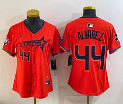 Women's Nike Houston Astros #44 Yordan Alvarez Orange 4(IV) Joint Stitched MLB Jersey