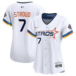 Women's Nike Houston Astros #7 C.J. Stroud White 2025 City Stitched MLB Jersey