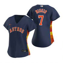 Women's Nike Houston Astros #7 Craig Biggio Navy Game Authentic Stitched MLB Jersey
