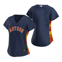 Women's Nike Houston Astros #Blank Navy Game Authentic Stitched MLB Jersey
