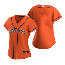 Women's Nike Houston Astros #Blank Orange Game Authentic Stitched MLB Jersey