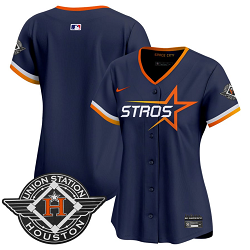 Women's Nike Houston Astros Blank Navy 2025 City Stitched MLB Jersey