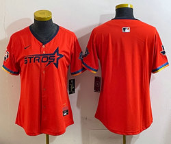 Women's Nike Houston Astros Blank Orange 4(IV) Joint Authentic Stitched MLB Jersey