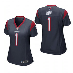 Women's Nike Houston Texans #1 Dad Blue 2021 Mother's Day Authentic Stitched NFL Jersey