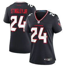 Women's Nike Houston Texans #24 Derek Stingley Jr 2024 Navy Vapor Untouchable Authentic stitched NFL jersey
