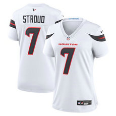 Women's Nike Houston Texans #7 C.J. Stroud 2024 White Vapor Untouchable Authentic stitched NFL jersey