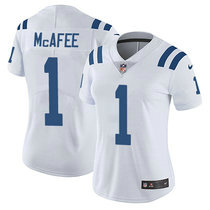 Women's Nike Indianapolis Colts #1 Pat McAfee White Vapor Untouchable Authentic Stitched NFL Jersey