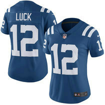Women's Nike Indianapolis Colts #12 Andrew Luck Royal Blue Vapor Untouchable Authentic Stitched NFL Jersey
