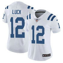 Women's Nike Indianapolis Colts #12 Andrew Luck White Vapor Untouchable Authentic Stitched NFL Jersey