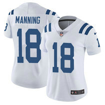 Women's Nike Indianapolis Colts #18 Peyton Manning White Vapor Untouchable Authentic Stitched NFL Jersey