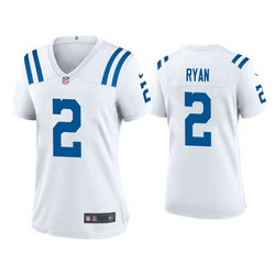 Women's Nike Indianapolis Colts #2 Matt Ryan White Vapor Untouchable Authentic stitched NFL jersey