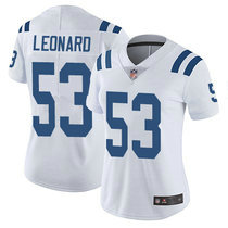 Women's Nike Indianapolis Colts #53 Darius Leonard White Vapor Untouchable Authentic Stitched NFL Jersey