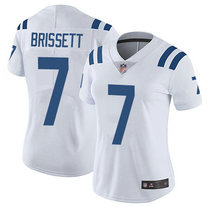 Women's Nike Indianapolis Colts #7 Jacoby Brissett White Vapor Untouchable Authentic Stitched NFL Jersey