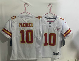 Women's Nike Kansas City Chiefs #10 Isiah Pacheco White Vapor Untouchable Authentic stitched NFL jersey