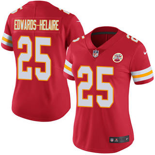 Women's Nike Kansas City Chiefs #25 Clyde Edwards-Helaire Red Vapor Untouchable Authentic stitched NFL jersey