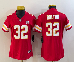 Women's Nike Kansas City Chiefs #32 Nick Bolton Red Authentic stitched NFL jersey