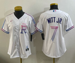 Women's Nike Kansas City Royals #7 Bobby Witt Jr. White 2026 City MLB Jersey