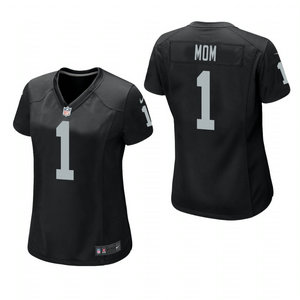 Women's Nike Las Vegas Raiders #1 Dad Black 2021 Mother's Day Authentic Stitched NFL Jersey