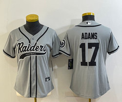 Women's Nike Las Vegas Raiders #17 Davante Adams Gray Joint Authentic Stitched baseball jersey