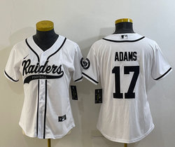 Women's Nike Las Vegas Raiders #17 Davante Adams White Joint Authentic Stitched baseball jersey