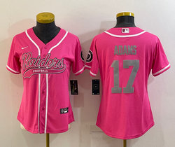 Women's Nike Las Vegas Raiders #17 Davante Pink Joint Authentic Stitched baseball jersey