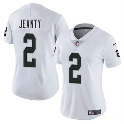 Women's Nike Las Vegas Raiders #2 Ashton jeanty White 2025 Draft Stitched NFL Jersey