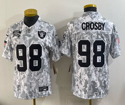 Women's Nike Las Vegas Raiders #98 Maxx Crosby 2024 Salute to Service NFL Jersey