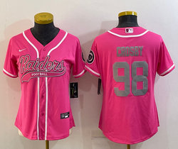 Women's Nike Las Vegas Raiders #98 Maxx Crosby Joint Authentic Stitched baseball jersey