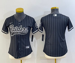 Women's Nike Las Vegas Raiders Black Joint Stripe Authentic Stitched baseball jersey