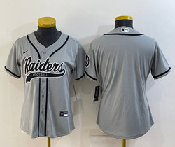 Women's Nike Las Vegas Raiders Gray Joint Authentic Stitched baseball jersey