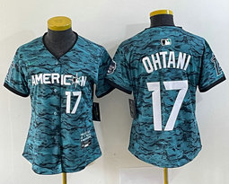 Women's Nike Los Angeles Angels #17 Shohei Ohtani Teal 2023 All-Star Stitched Baseball Jersey