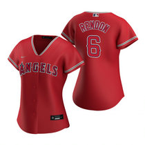 Women's Nike Los Angeles Angels of Anaheim #6 Anthony Rendon Red Game Authentic stitched MLB jersey