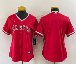 Women's Nike Los Angeles Angels of Anaheim Blank Red Game Authentic stitched MLB jersey