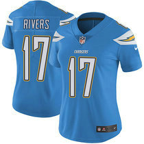 Women's Nike Los Angeles Chargers #17 Philip Rivers Electric blue Vapor Untouchable Authentic stitched NFL jersey