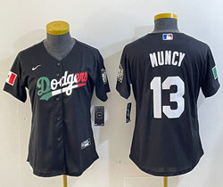 Women's Nike Los Angeles Dodgers #13 Max Muncy Black Inverted Legend MLB Jersey