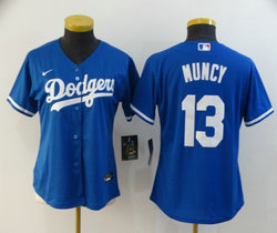Women's Nike Los Angeles Dodgers #13 Max Muncy Blue Game Authentic Stitched MLB Jersey