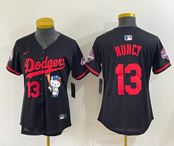 Women's Nike Los Angeles Dodgers #13 Max Muncy Hello Kitty Night Jersey