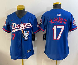 Women's Nike Los Angeles Dodgers #17 大谷翔平 Blue HK Jersey