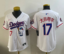 Women's Nike Los Angeles Dodgers #17 大谷翔平 White HK Jersey