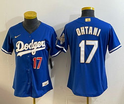 Women's Nike Los Angeles Dodgers #17 Shohei Ohtani Blue 2026 Gold Stadium Baseball Jersey