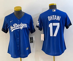 Women's Nike Los Angeles Dodgers #17 Shohei Ohtani Blue City Authentic Stitched MLB Jersey
