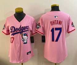 Women's Nike Los Angeles Dodgers #17 Shohei Ohtani Pink HK Jersey