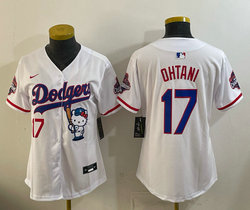 Women's Nike Los Angeles Dodgers #17 Shohei Ohtani White HK Jersey
