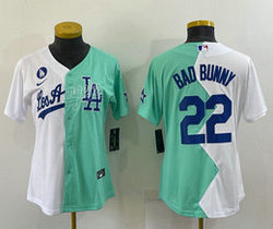 Women's Nike Los Angeles Dodgers #22 Bad Bunny 2022 Celebrity in front Game MLB Jersey
