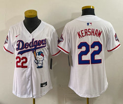 Women's Nike Los Angeles Dodgers #22 Clayton Kershaw White Hello Kitty Jersey