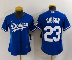 Women's Nike Los Angeles Dodgers #23 Kirk Gibson Blue Game Authentic Stitched MLB Jersey