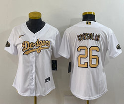 Women's Nike Los Angeles Dodgers #26 Tony Gonsolin White 2022 All Star Authentic Stitched MLB jersey