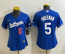 Women's Nike Los Angeles Dodgers #3 Edwin Diaz Blue Stadium Los Angeles Front  jersey